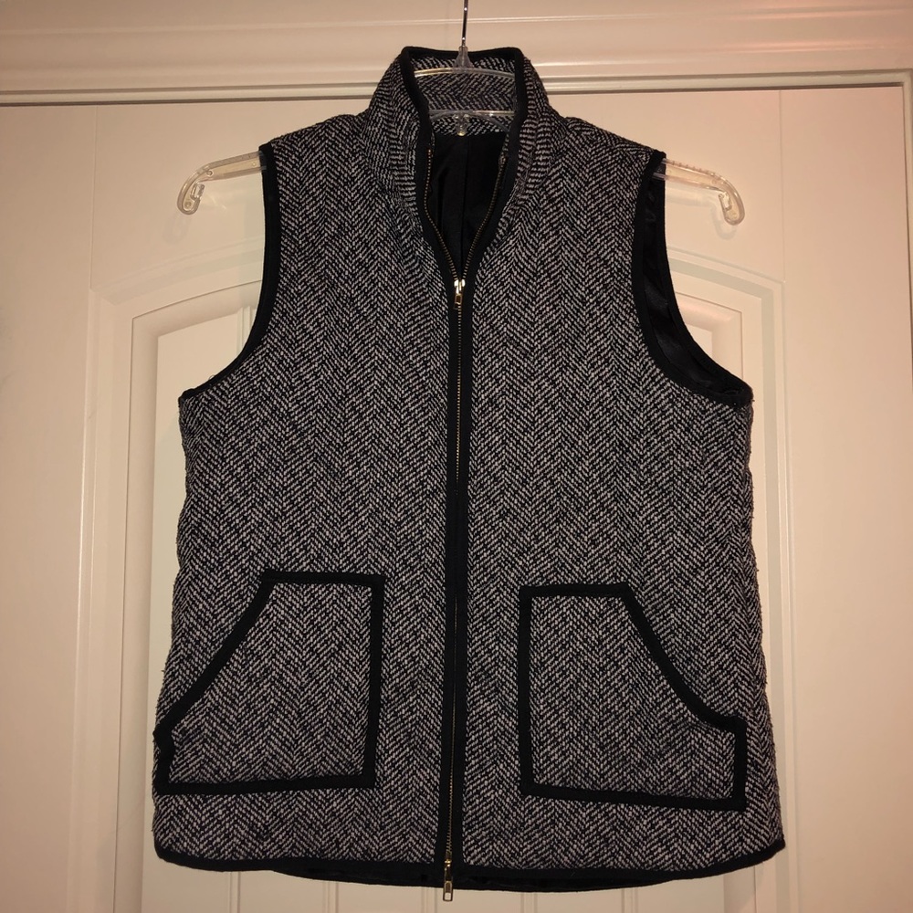 Black/white quilted Vest